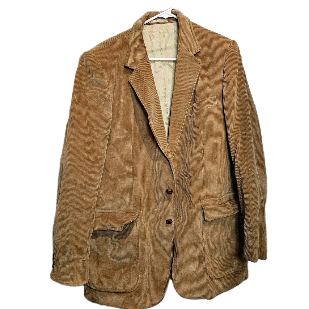 70's Vintage Men's Large Carlo Briani Blazer Corduroy 42x34 Large